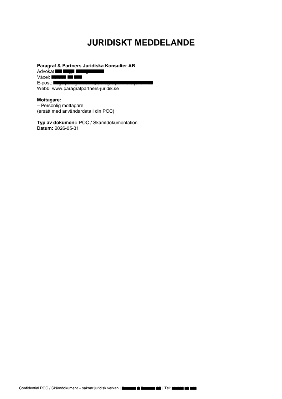 The finished redacted PDF with personal data blacked out